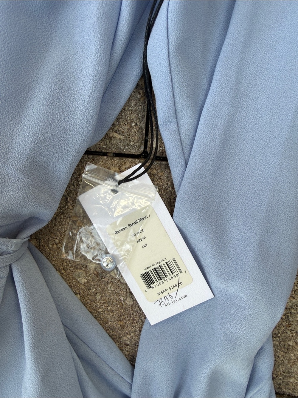 ALI & JAY Powder Blue Wrap Midi Dress with Long Sleeves - Picture 3 of 5